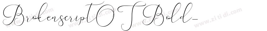 BrokenscriptOT Bold字体转换
